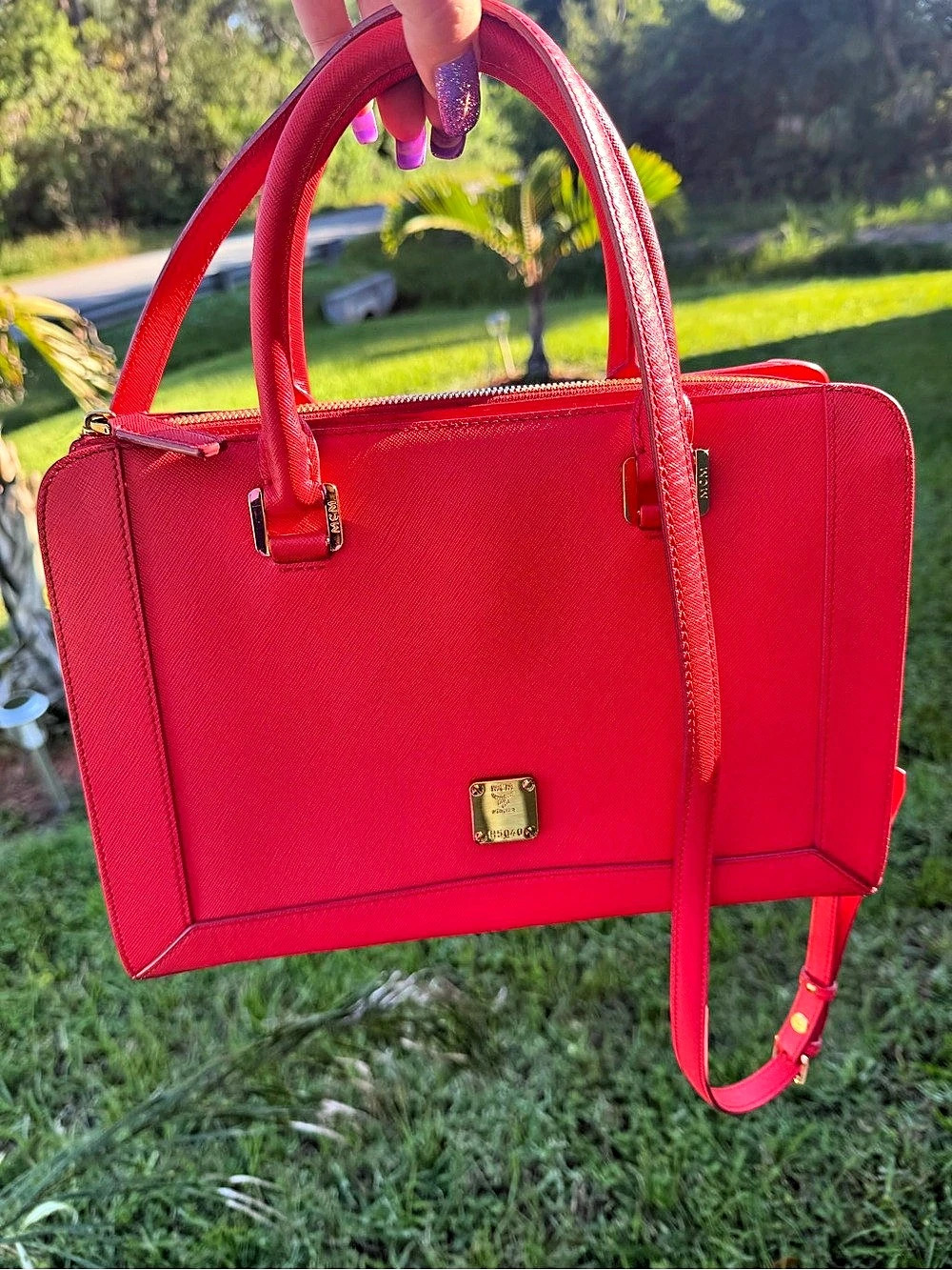MCM Milano Saffiano Leather Two-Way with COA
